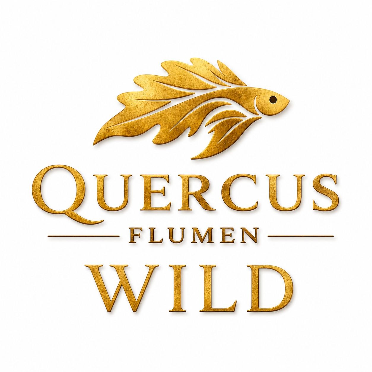 Logotipo oficial de Quercus Flumen Wild, proyecto de observación ecológica y transformación vegetal aplicada al agua de acuario blacwater